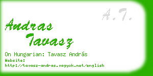 andras tavasz business card