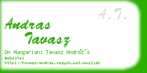 andras tavasz business card